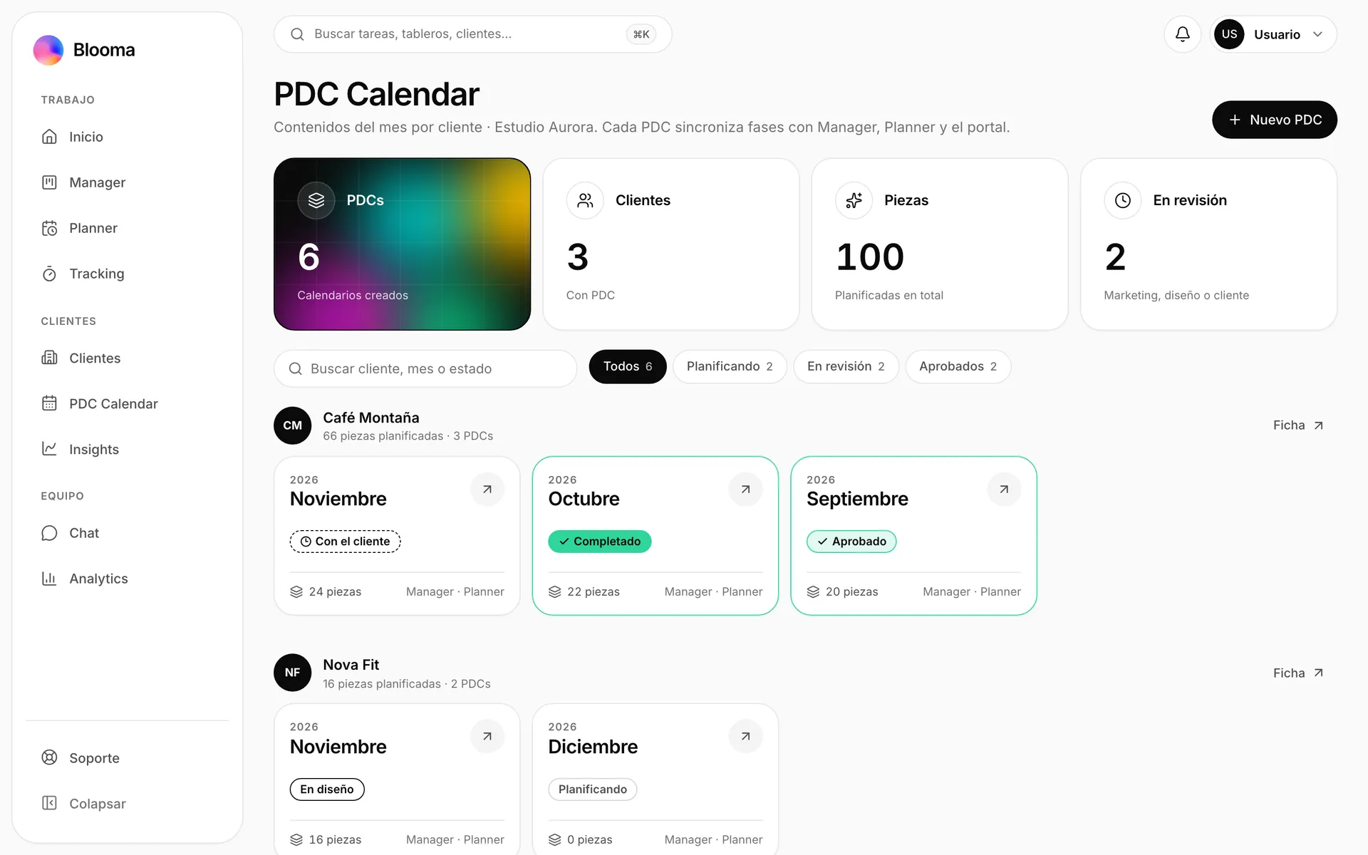 PDC Calendar de Blooma